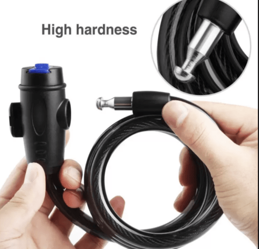 Bicycle Lock Anti-Theft MTB Road Bike Steel Wire Chain Lock Folding Bike Motorcycle Helmet Electric Bike Scooter Safety Padlock Padlocks multi colour - Image 4